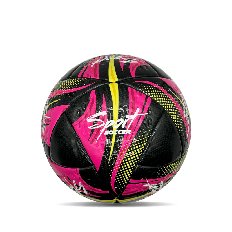 Special Type Shiny Double Mirror PU Custom Personalized Soccer Ball Size 5 Pink Gift Football