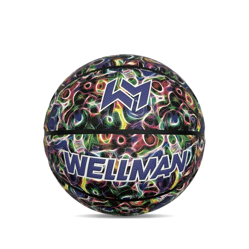 Indoor/Outdoor Hygroscopicity PU Colorful Printed Sports Basketball Ball
