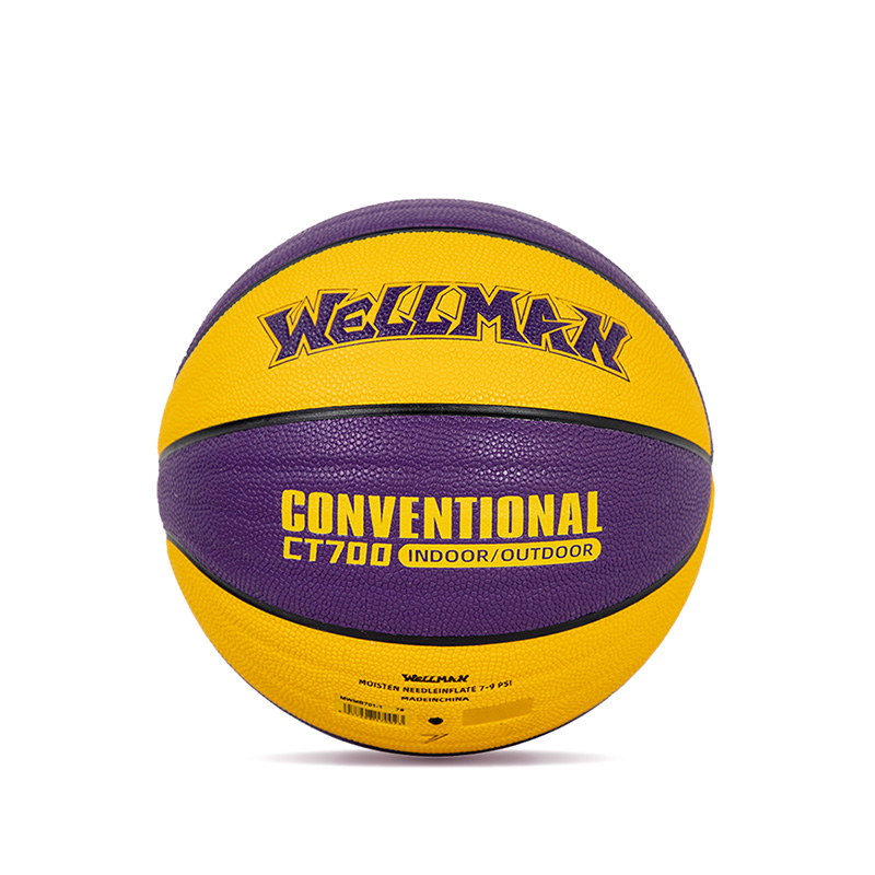 Durable Wave Design Great Grip Moisture-absorbing PU Leather Basketball Ball Indoor/Outdoor Use