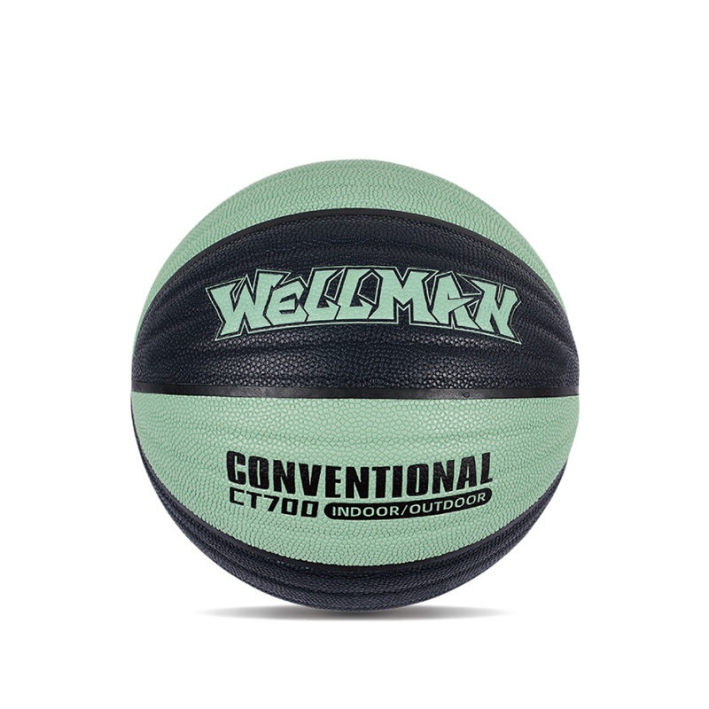 Durable Wave Design Great Grip Moisture-absorbing PU Leather Basketball Ball Indoor/Outdoor Use