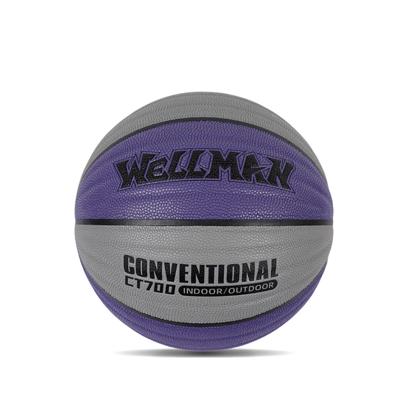 Durable Wave Design Great Grip Moisture-absorbing PU Leather Basketball Ball Indoor/Outdoor Use