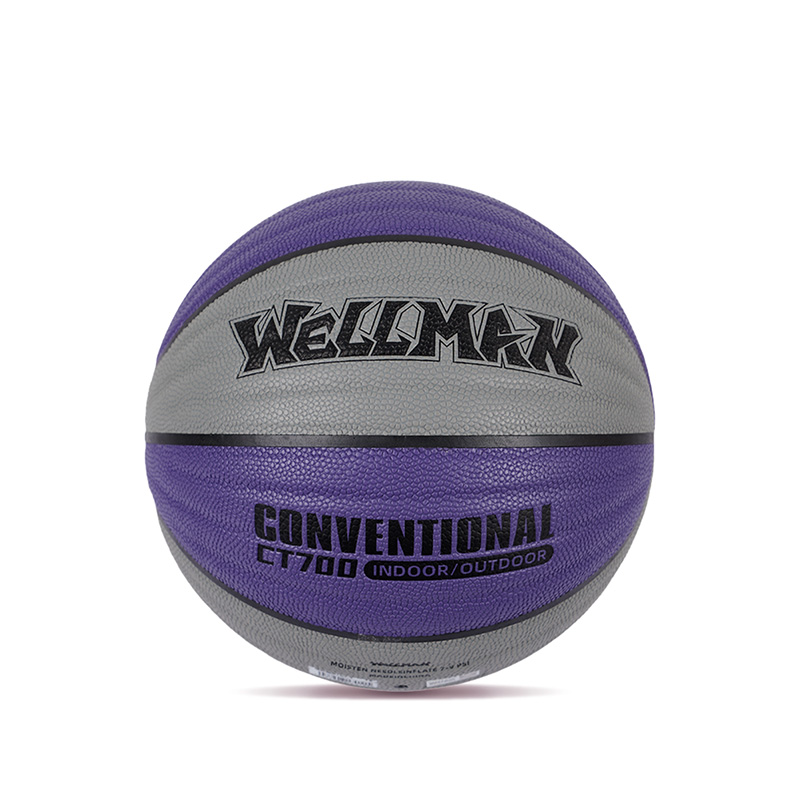 Durable Wave Design Great Grip Moisture-absorbing PU Leather Basketball Ball Indoor/Outdoor Use