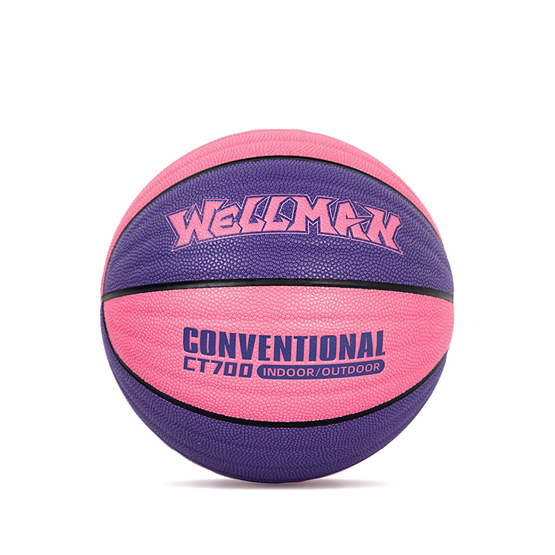 Durable Wave Design Great Grip Moisture-absorbing PU Leather Basketball Ball Indoor/Outdoor Use