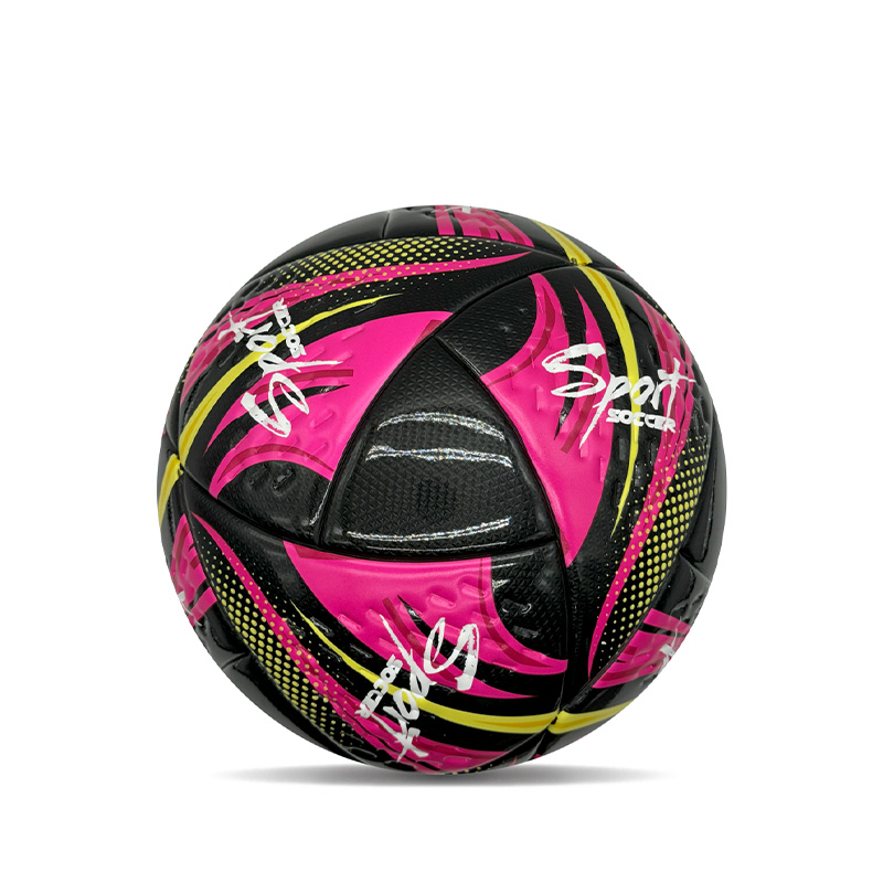 Special Type Shiny Double Mirror PU Custom Personalized Soccer Ball Size 5 Pink Gift Football