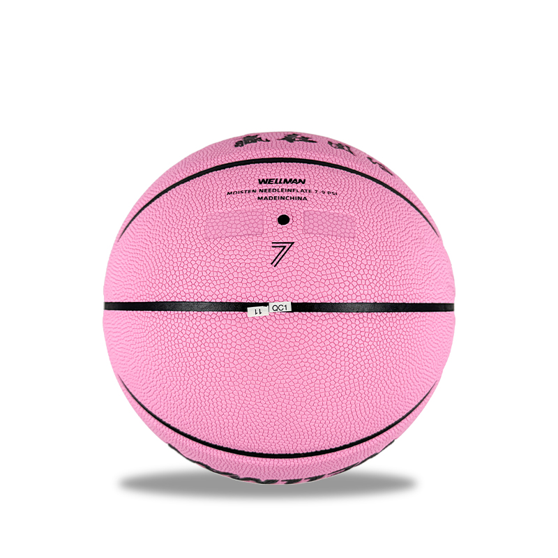 Size 7 Moisture-Absorbent Pink Basketball, Customizable Patterns & Logos, Complete CE & CPC Certifications Available, Ideal for Team Customization