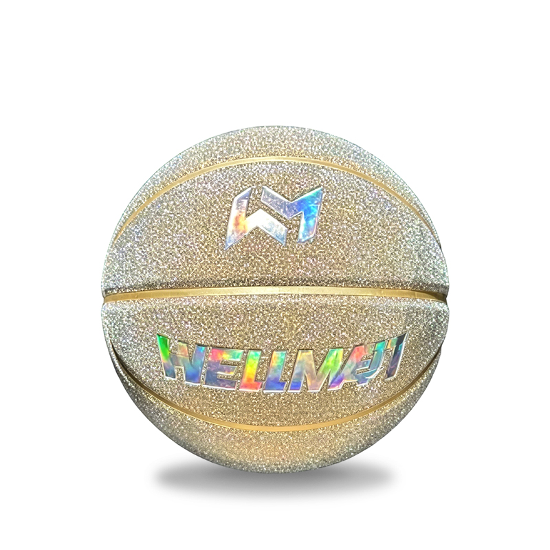 Custom Glitter Shiny Basketball, Holographic Laser Logo Sparkly Basketball, OEM ODM Gift Basketball Factory Wholesale