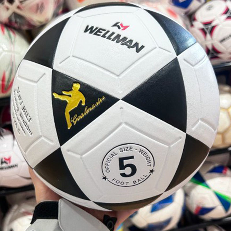 Black and White PU/PVC Hot Bonded Football, Customizable Team and Club Exclusive Logo Colors