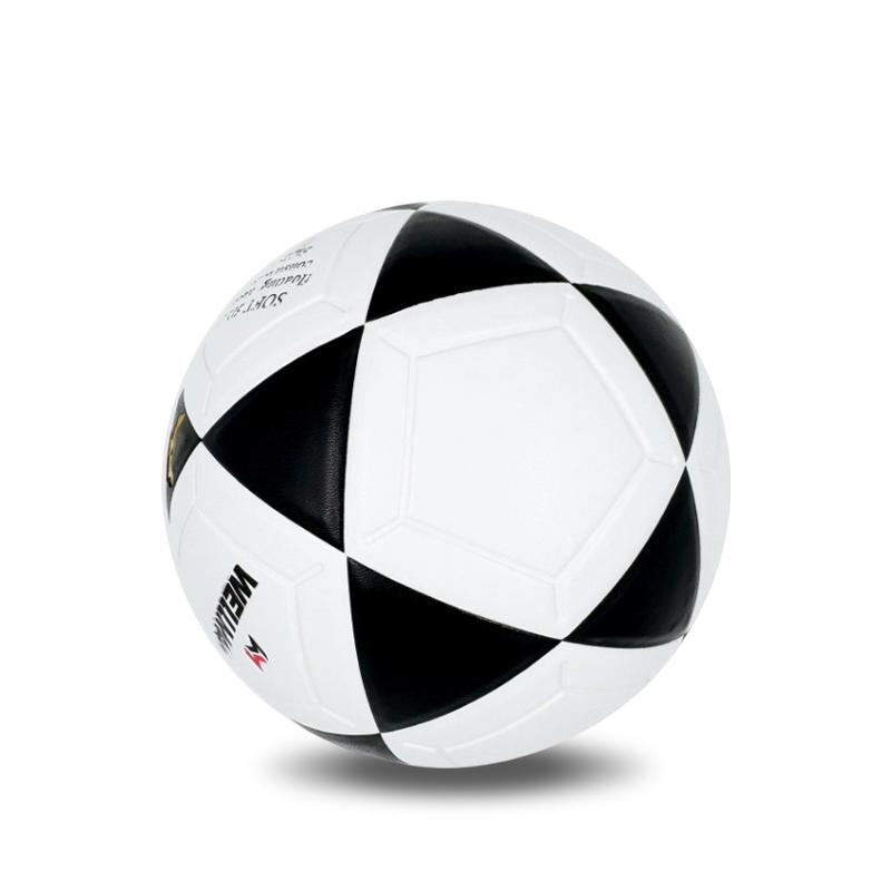 Black and White PU/PVC Hot Bonded Football, Customizable Team and Club Exclusive Logo Colors