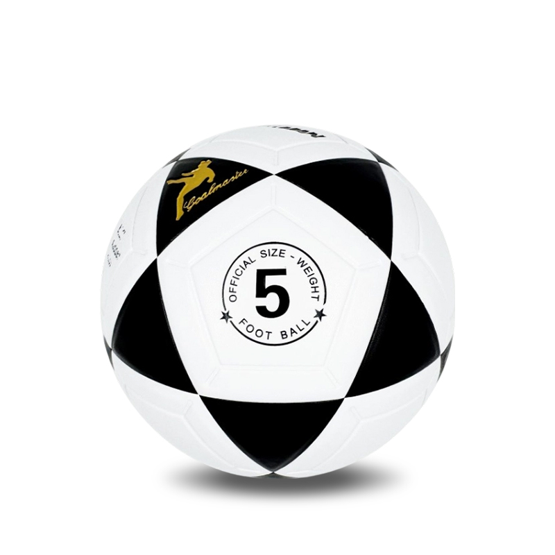 Black and White PU/PVC Hot Bonded Football, Customizable Team and Club Exclusive Logo Colors