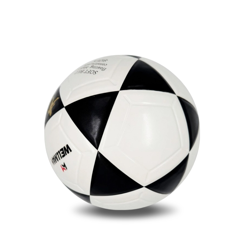 Black and White PU/PVC Hot Bonded Football, Customizable Team and Club Exclusive Logo Colors