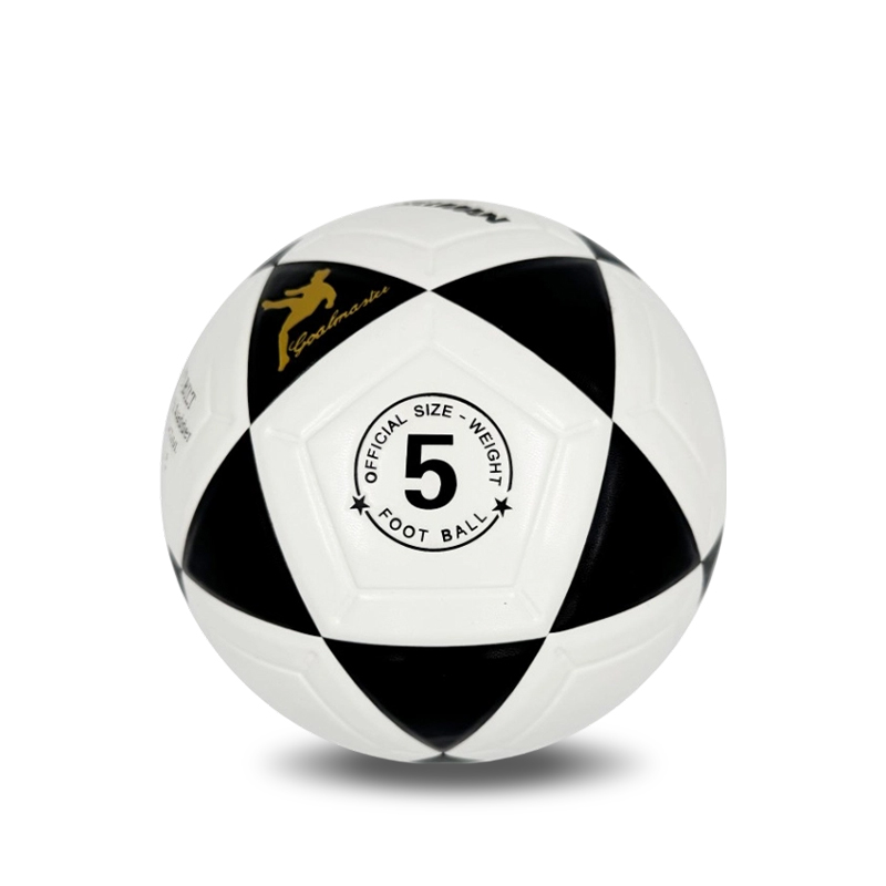 Black and White PU/PVC Hot Bonded Football, Customizable Team and Club Exclusive Logo Colors