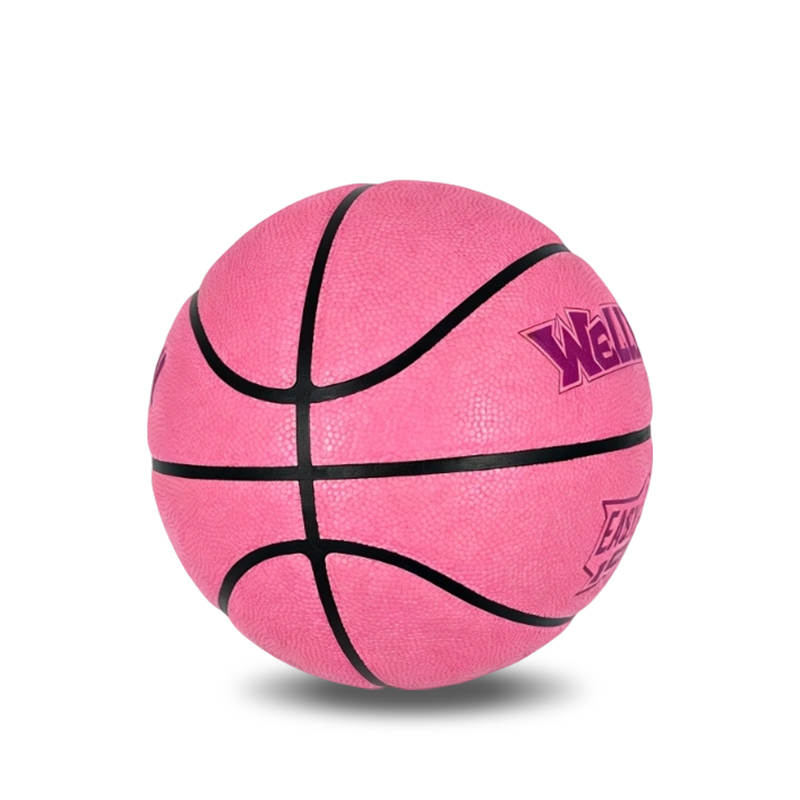 Women's Standard 510–570 g,Size 6 Moisture-Absorbing PU Pink Overlay Basketball